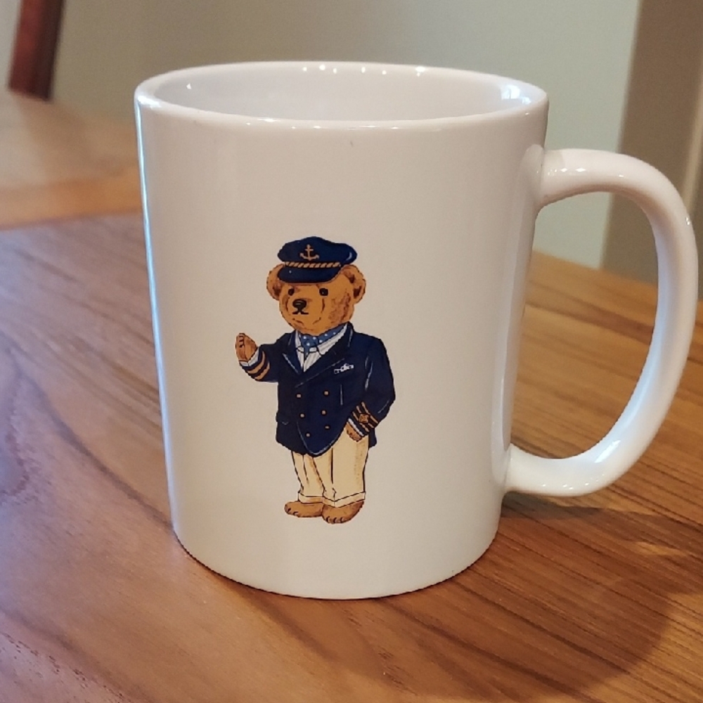 Ralph Lauren White Mug with Nautical Bear